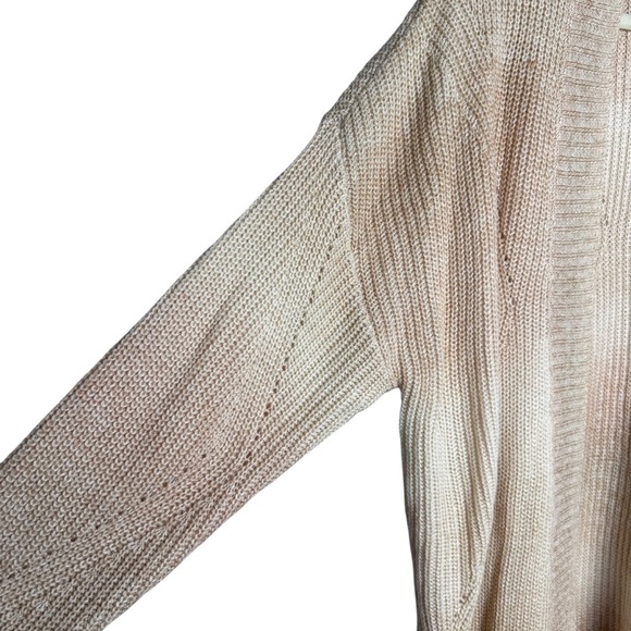 Torrid Butter Cream Chunky Open Front Cardigan Sweater Size 1X Knit Cozy Striped - Picture 9 of 11